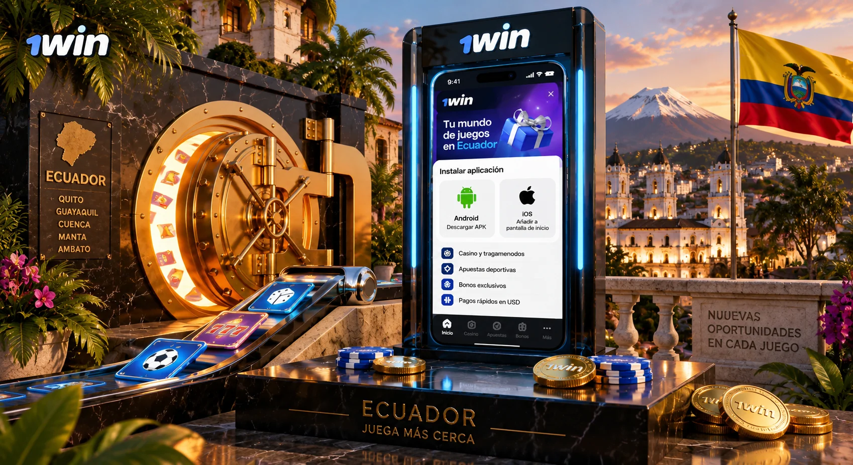 1Win App en iPhone: añadir a pantalla de inicio desde Safari